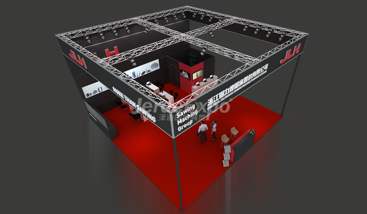 100㎡展台设计图片