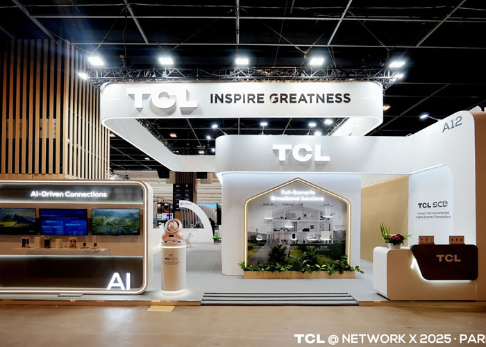 泽迪展台设计搭建公司携手“TCL”亮相法国宽带展