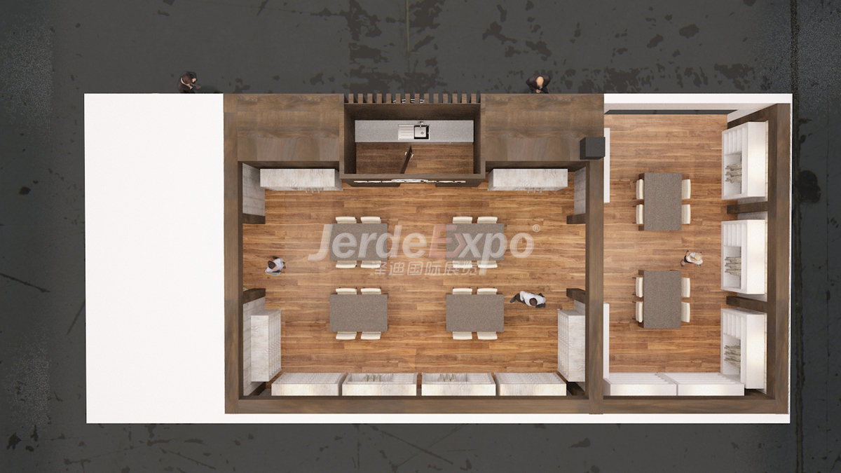 国外家具展厅鸟瞰