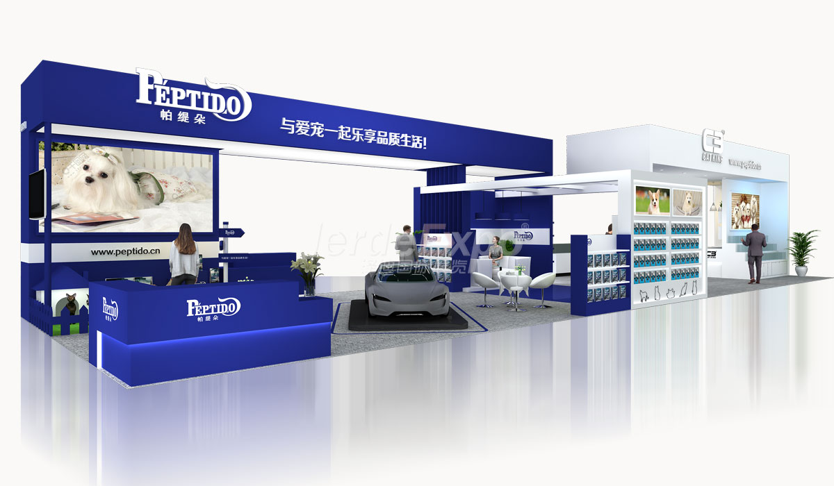 161㎡创意展台设计效果图案例欣赏