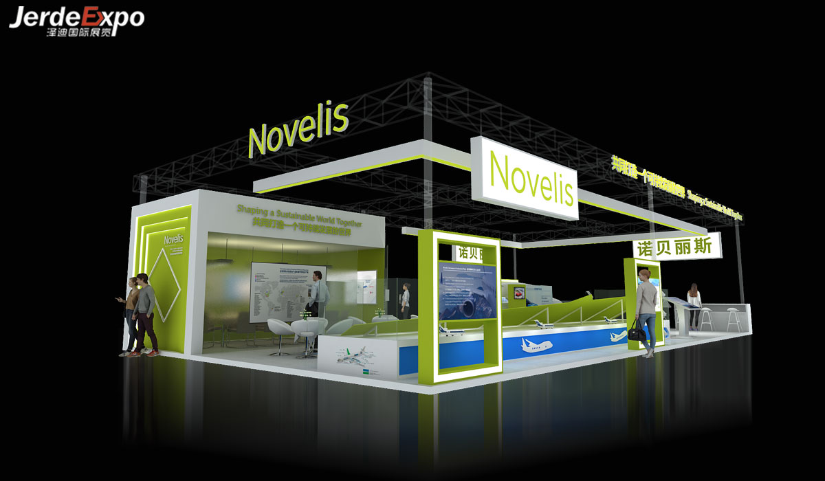 上海160㎡展台设计效果图